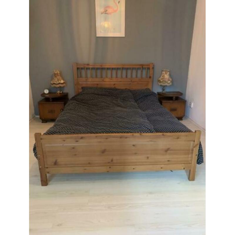 IKEA Bed Hemnes 140 x 200 €35 incl matras+topper zsm ophalen