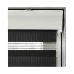 Duo Rolgordijn Cassette 40x175cm Zwart Licht doorlatend.