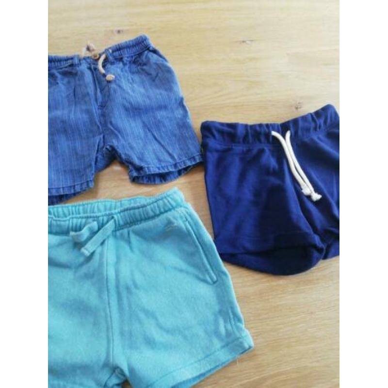 Pakket korte broeken 86 jongen Zara H&M C&A