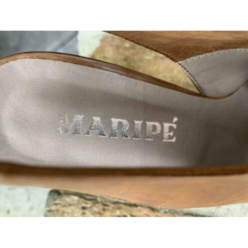 Mooie leren half open schoenen van merk Maripé maat 38.