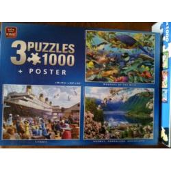 Veel leuke puzzels 1000 stukjes en 3000 stukjes