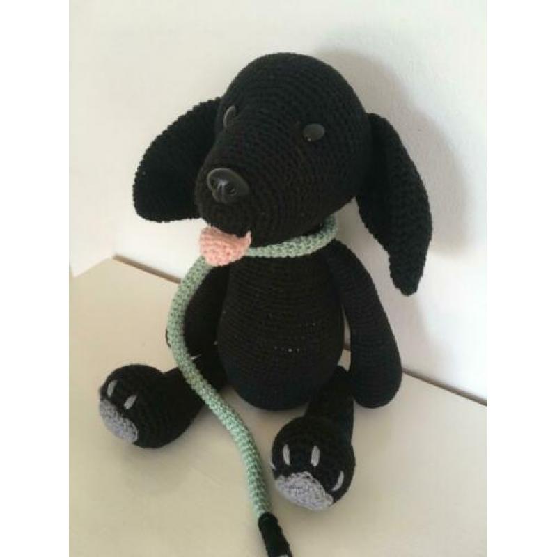 Gehaakte Hond Labrador Zwart