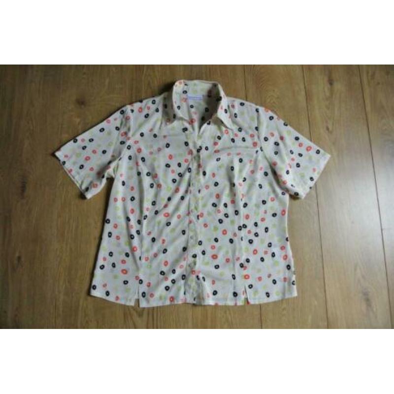 sommermann blouse 44 wit gekleurde rondje zga nieuw