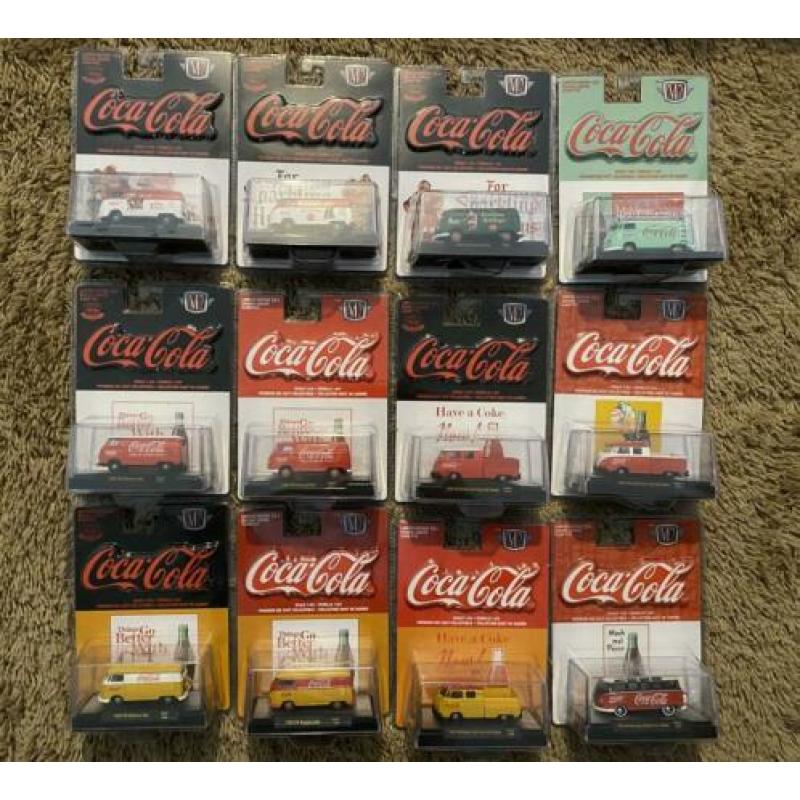 M2 serie Coca Cola 12 stuks VW busjes 1:64
