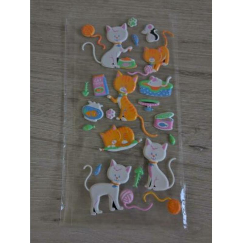 Pakket met stickers emoji, katten, baby geboorte, wiebelogen