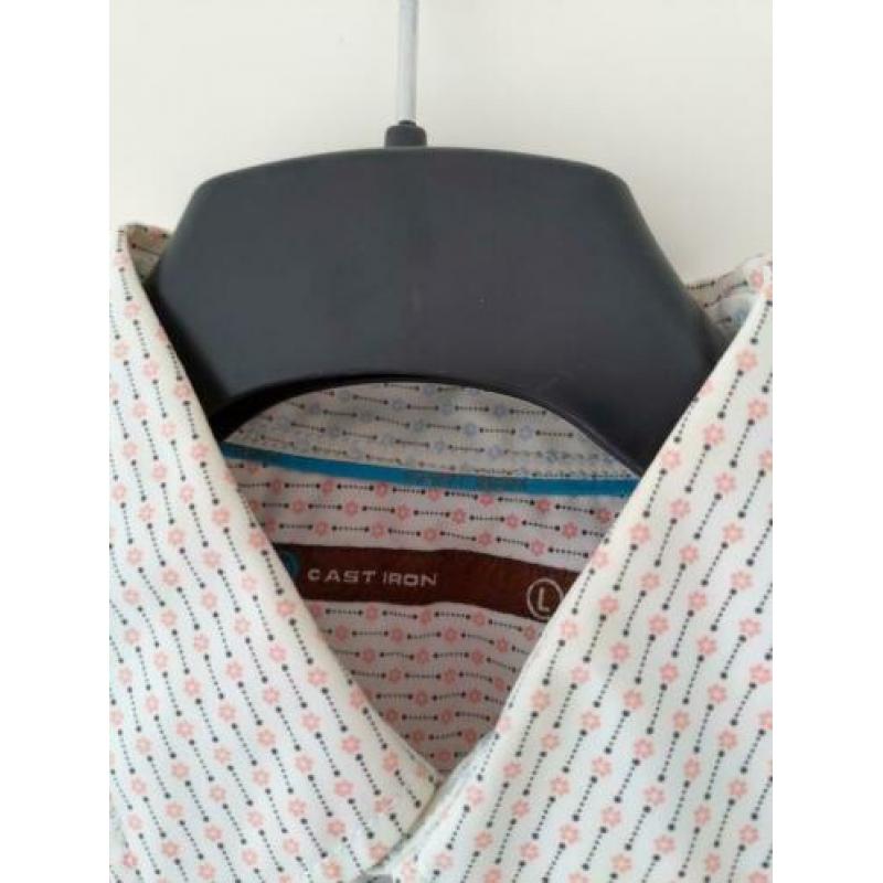 Cast Iron overhemd korte mouw. Maat L. Leuke details