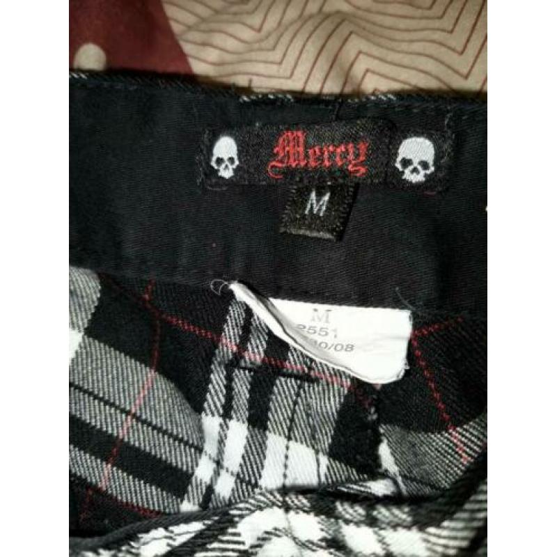 Tk 2 broeken ruit maat m gothic emo punk metal opruiming