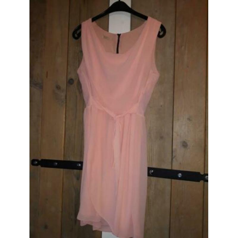 2 overslag zomer jurkjes blauw roze L/XL