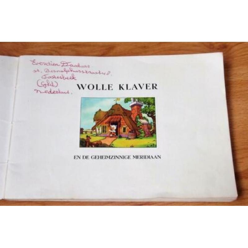Plaatjesalbum Wolle Klaver en de geheimzinnige meridiaan.