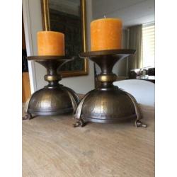 2 Antieke kandelaars - Amsterdamse school