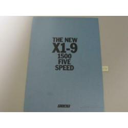 FX 034 folder Fiat X1/9 1500 nr 2.0418-10/78 Uitvouwfolder,