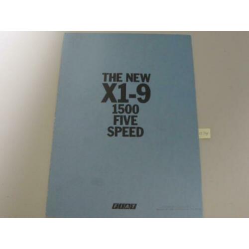 FX 034 folder Fiat X1/9 1500 nr 2.0418-10/78 Uitvouwfolder,