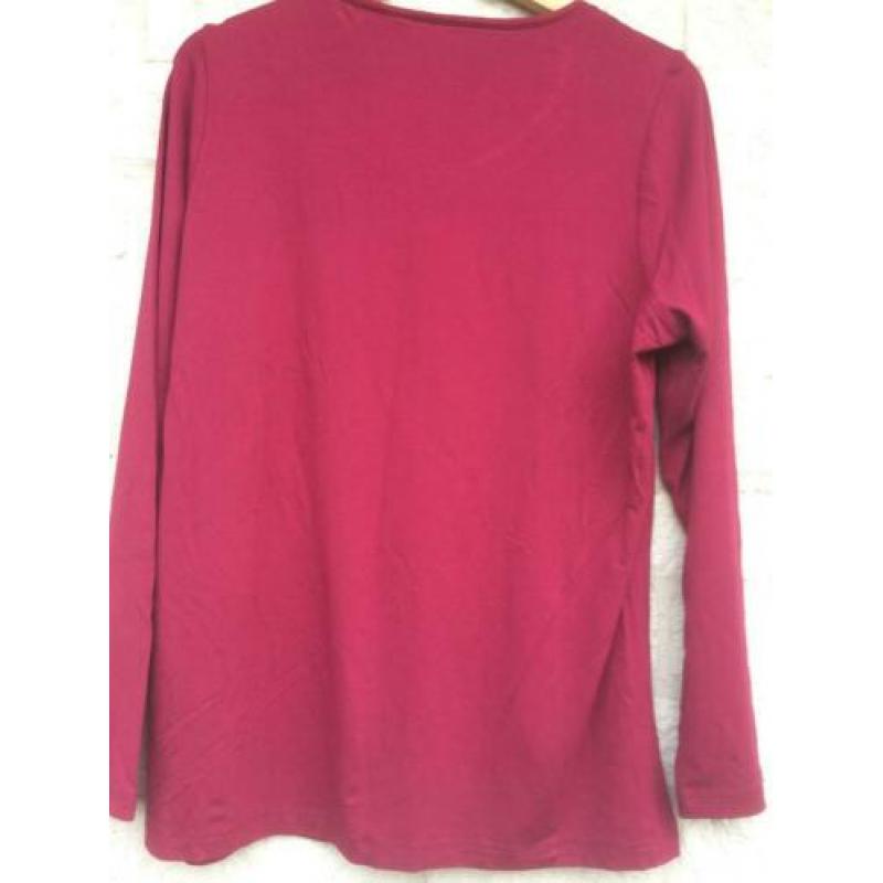 Bonita blouse van viscose, maat -L, bordeauxrode kleur