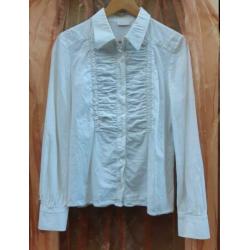 Valentino Italiaanse witte vintage designer blouse egf M L