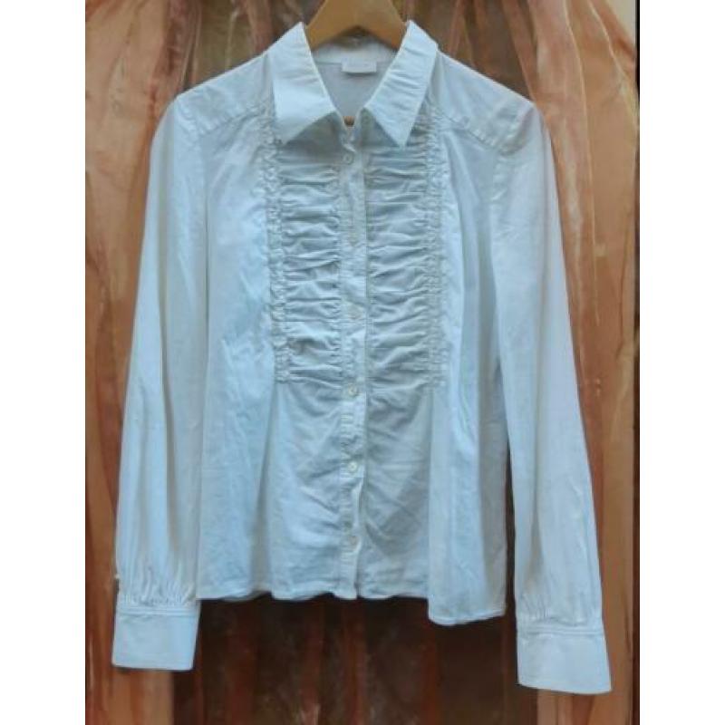Valentino Italiaanse witte vintage designer blouse egf M L