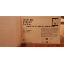 Rover 2000 manual en onderdelenboeken