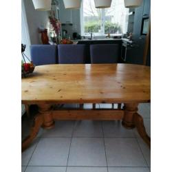 grenen ovale eettafel