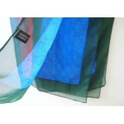 Gucci sjaal - 100% zijde - Blauw,rood,groen - Afm.157x52cm
