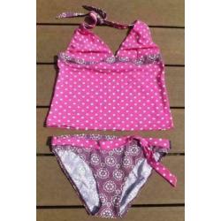 CYELL stip tankini in cerise tinten mt 40