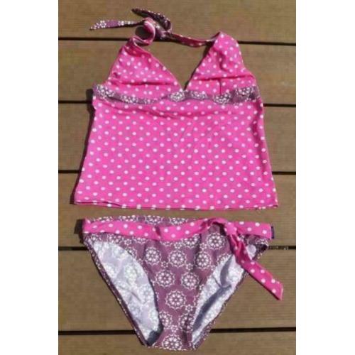 CYELL stip tankini in cerise tinten mt 40