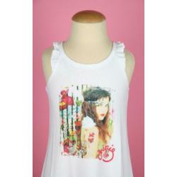 *NIEUW* Chipie tuniek jurk wit met Ibiza-stijl print mt 116