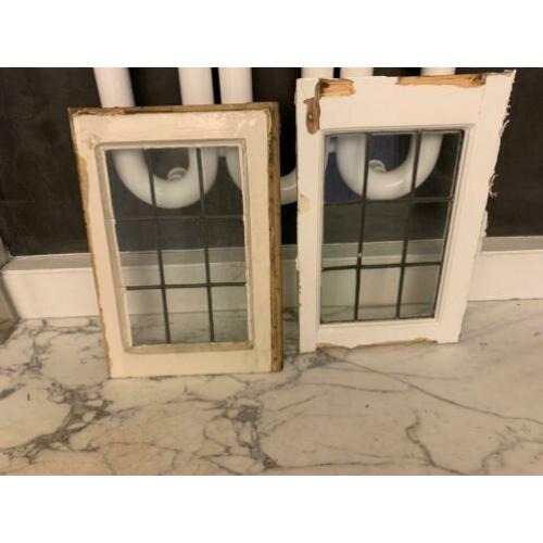 Antieke glas-in-lood ramen - 24 stuks