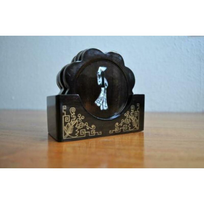 Onderzetters Hout Parelmoer