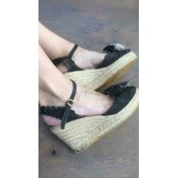 Mooie zwarte RAS High Heels met sleehak mt 41
