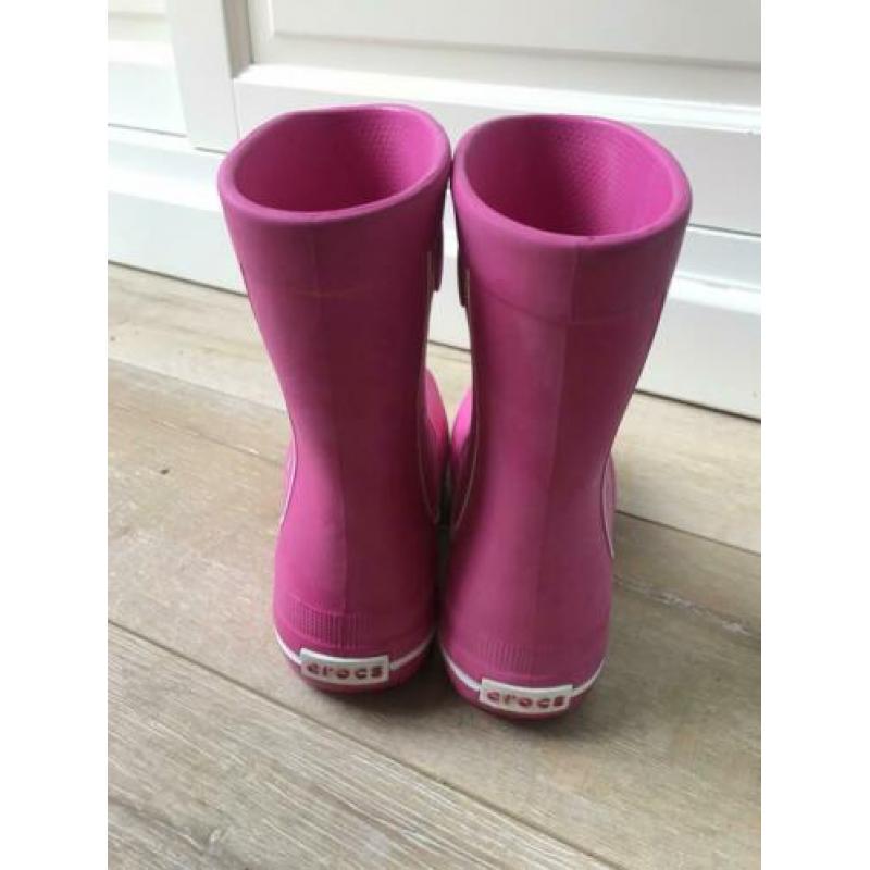 Crocs crocband Jaunt regenlaars roze maat J1 (32-33)