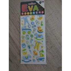 Pakket met stickers emoji, katten, baby geboorte, wiebelogen