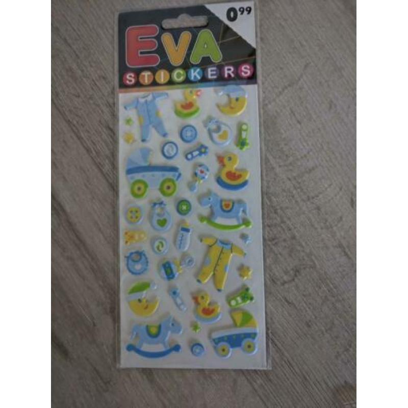 Pakket met stickers emoji, katten, baby geboorte, wiebelogen