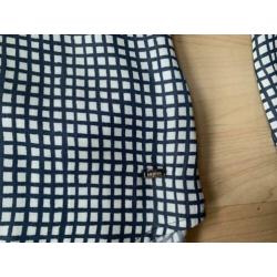 Tommy Hilfiger - Blauw wit geruite blouse maat 8