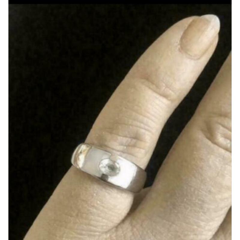 Zilveren DESIGN ring met PARELMOER
