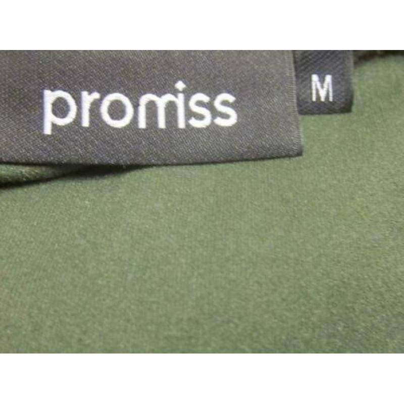 PROMISS - Trendy rok +top, kleuren groen en wit bewerkt, M