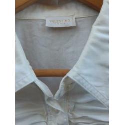 Valentino Italiaanse witte vintage designer blouse egf M L