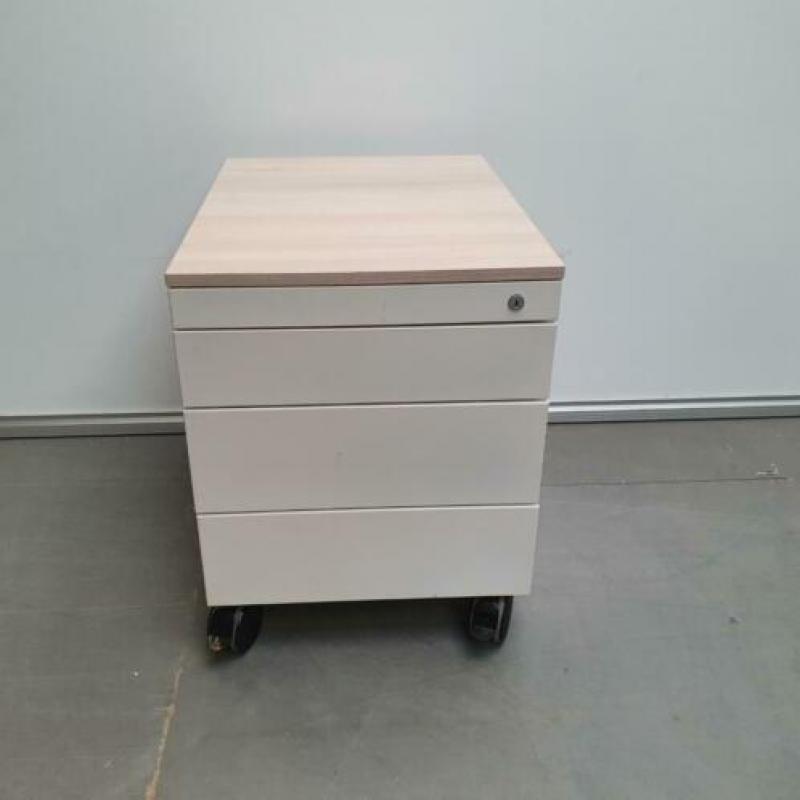 Steelcase ladeblok ladekast met 4 laden softclose verrijdbaa