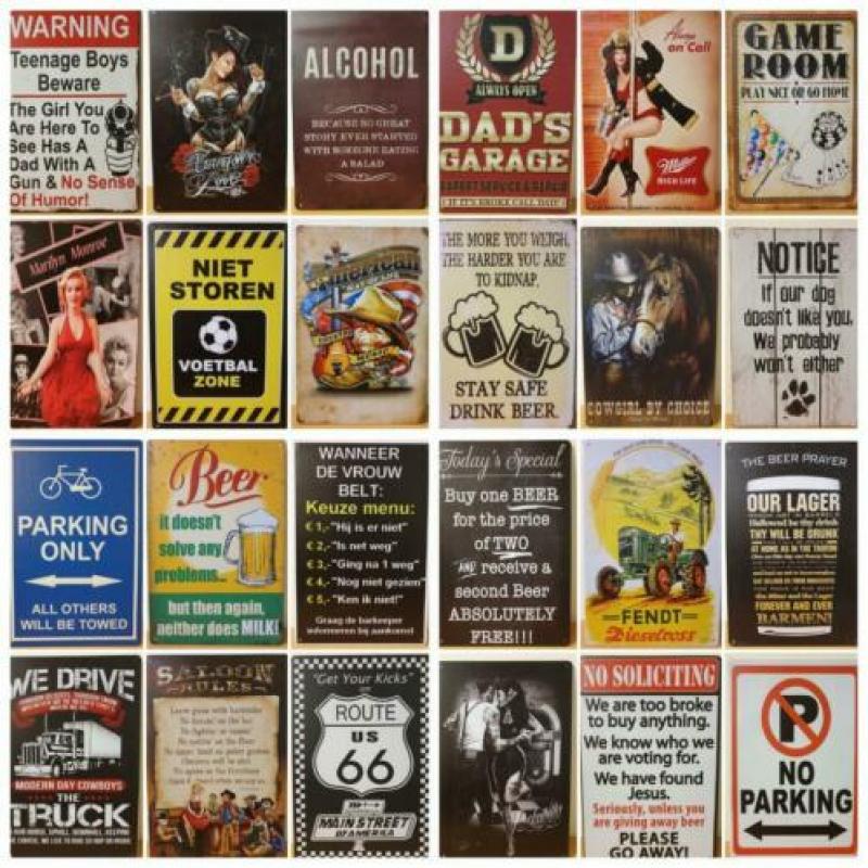 Route 66 highway cafe motor reclamebord wandbord van metaal