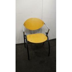 13 houten stoelen, vergaderstoelen, zaalstoel, kantinestoel