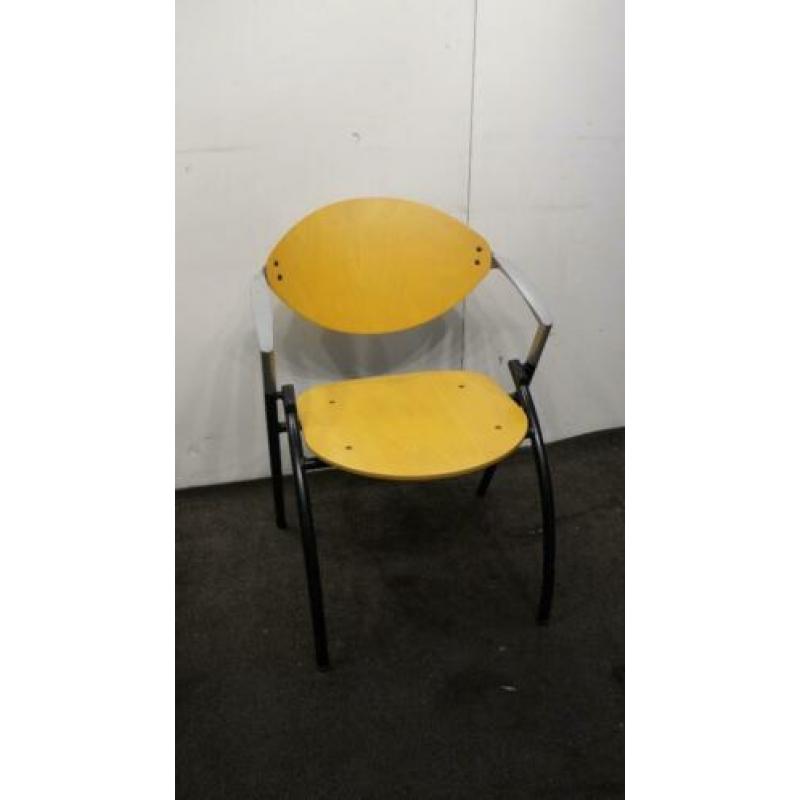 13 houten stoelen, vergaderstoelen, zaalstoel, kantinestoel