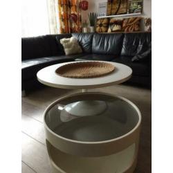 Bijzettafel space age op wielen
