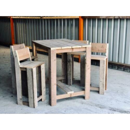 Barset bartafel met krukken