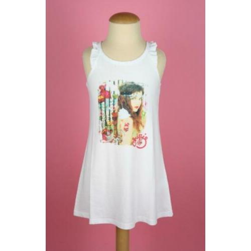 *NIEUW* Chipie tuniek jurk wit met Ibiza-stijl print mt 116