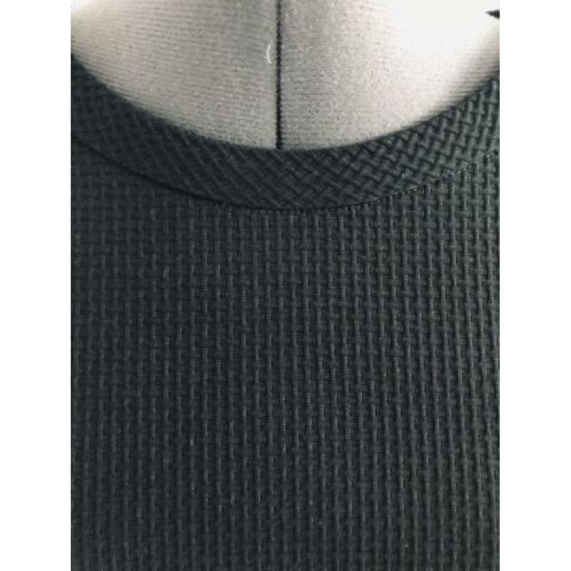 VANILIA top in wafelstructuur, zwart, maat 38
