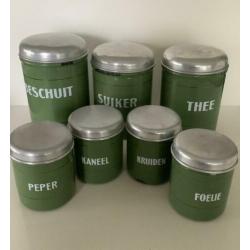 Vintage blikken emaille groen