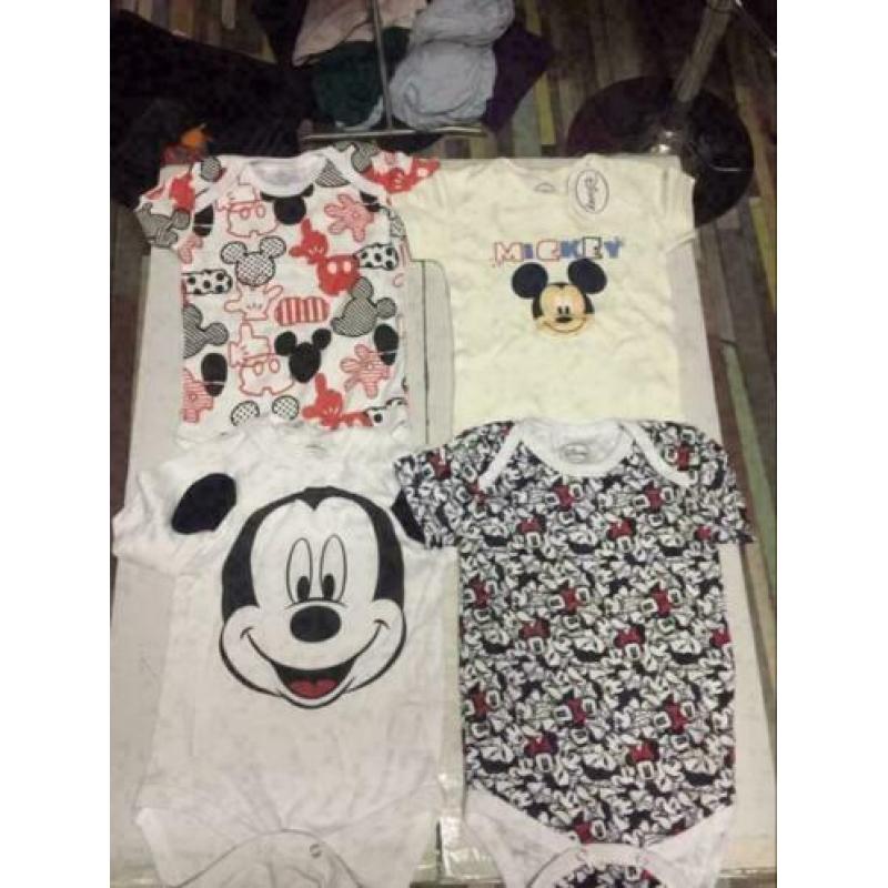 Disney rompers pakket, maat: 80