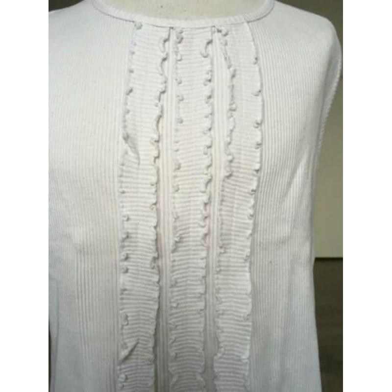 LITTLE SISTER ribbeltjes shirt wit mt 128 nette staat ZD