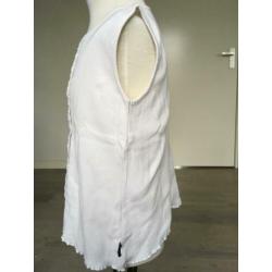 LITTLE SISTER ribbeltjes shirt wit mt 128 nette staat ZD