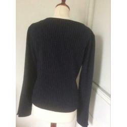 Zgan. Josephine & Co top lange mouw, krijtstreep blauw 44
