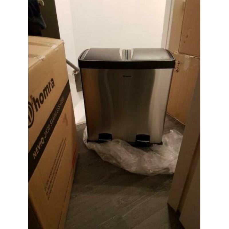 Homra Neviq 2x 30 liter pedaalemmer RVS