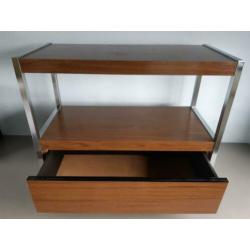 Retro vintage jaren '70 sidetable/TV-meubel met lade